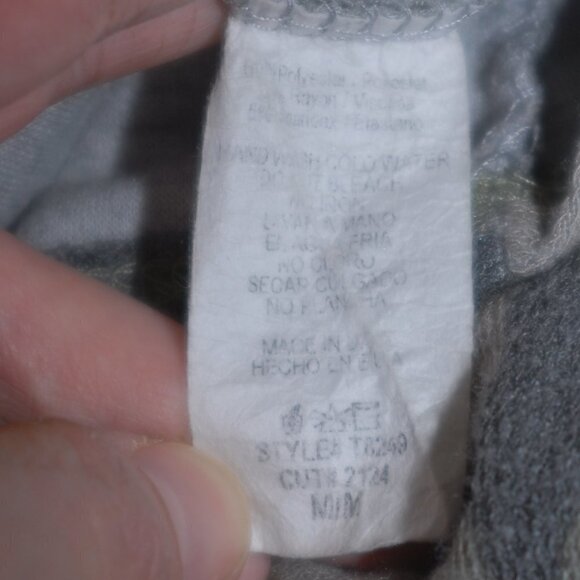 Oversized Distressed 12AM by Mon Ami USA Womens Camo Shirt Medium Green Flag - Picture 8 of 8